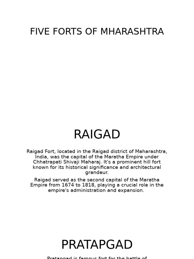 Historical Forts of Maharashtra | PDF