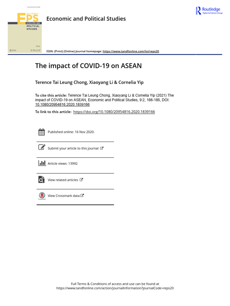 COVID-19's Economic Impact on ASEAN | PDF | Balance Of Trade | Gross ...