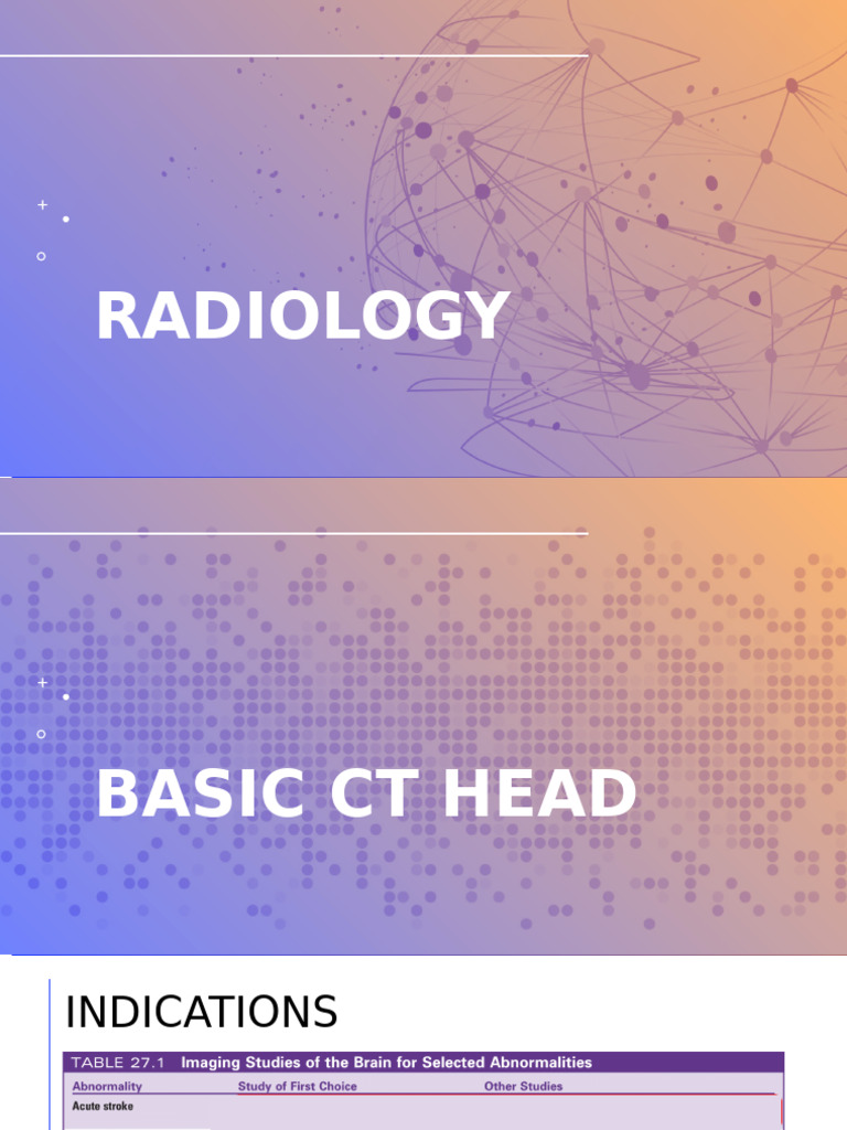 Basic CT Head Imaging Guide | PDF | Human Diseases And Disorders ...