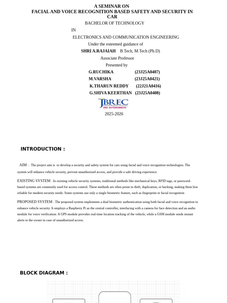 Project 2 Ppt | PDF | Biometrics | Global Positioning System