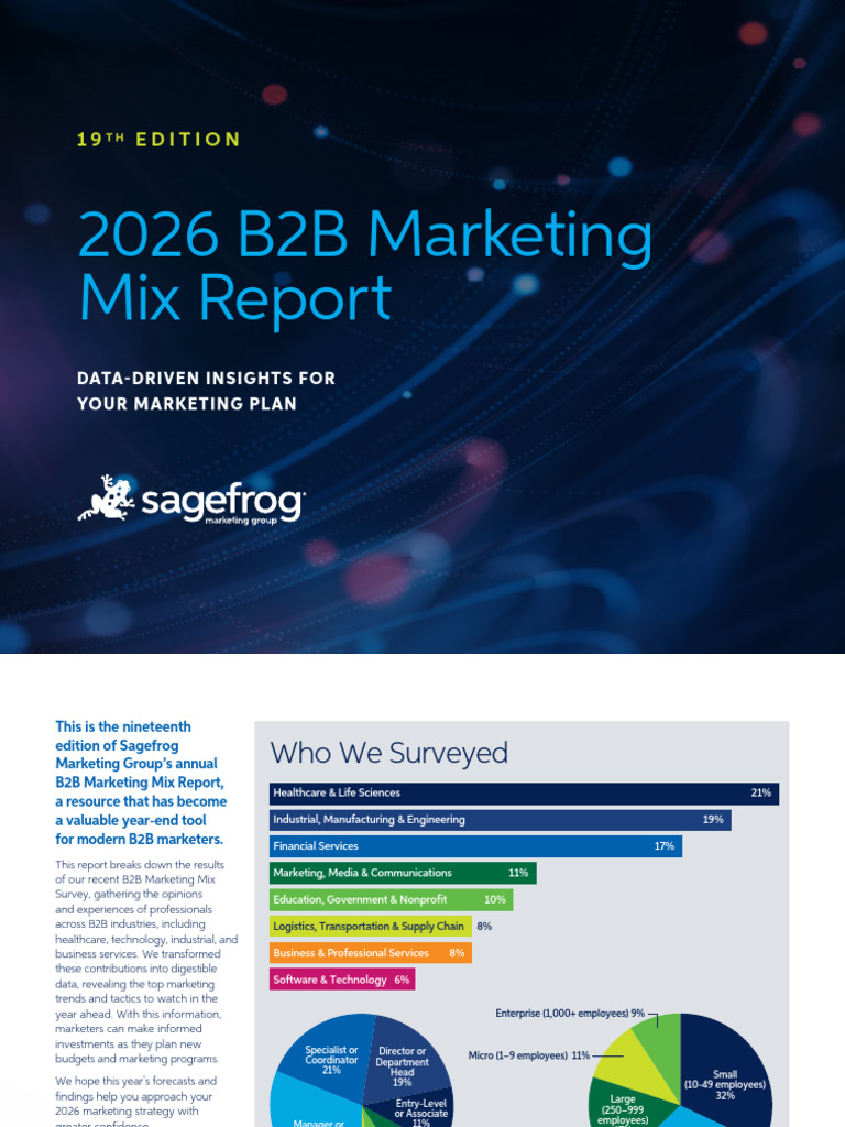 2026 B2B Marketing Mix Insights | PDF | Marketing | Outsourcing