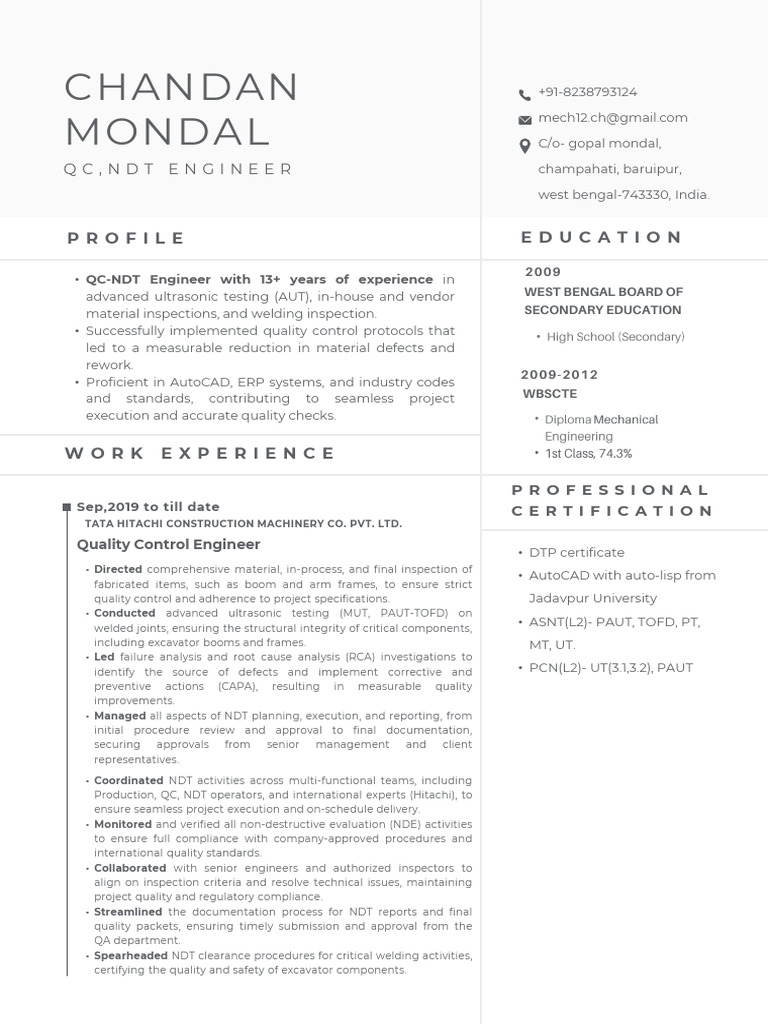Chandan Cv 13+ Years Exp | PDF