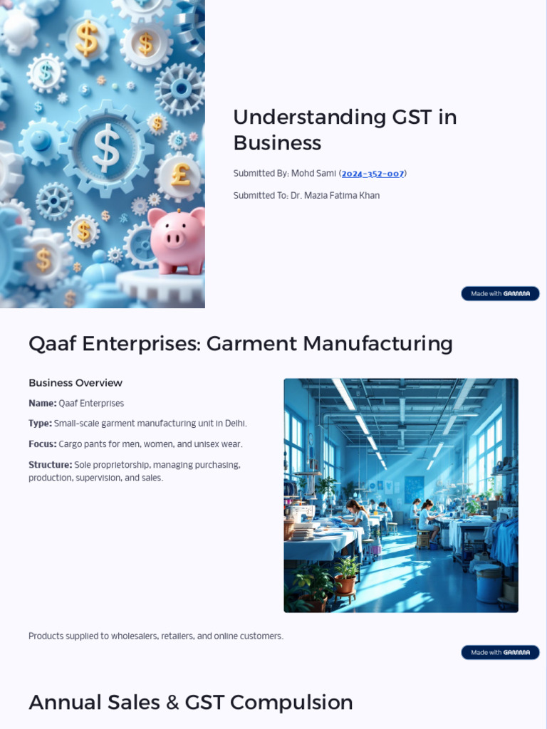 GST Registration Guide for Qaaf Enterprises | PDF | Value Added Tax | Taxes