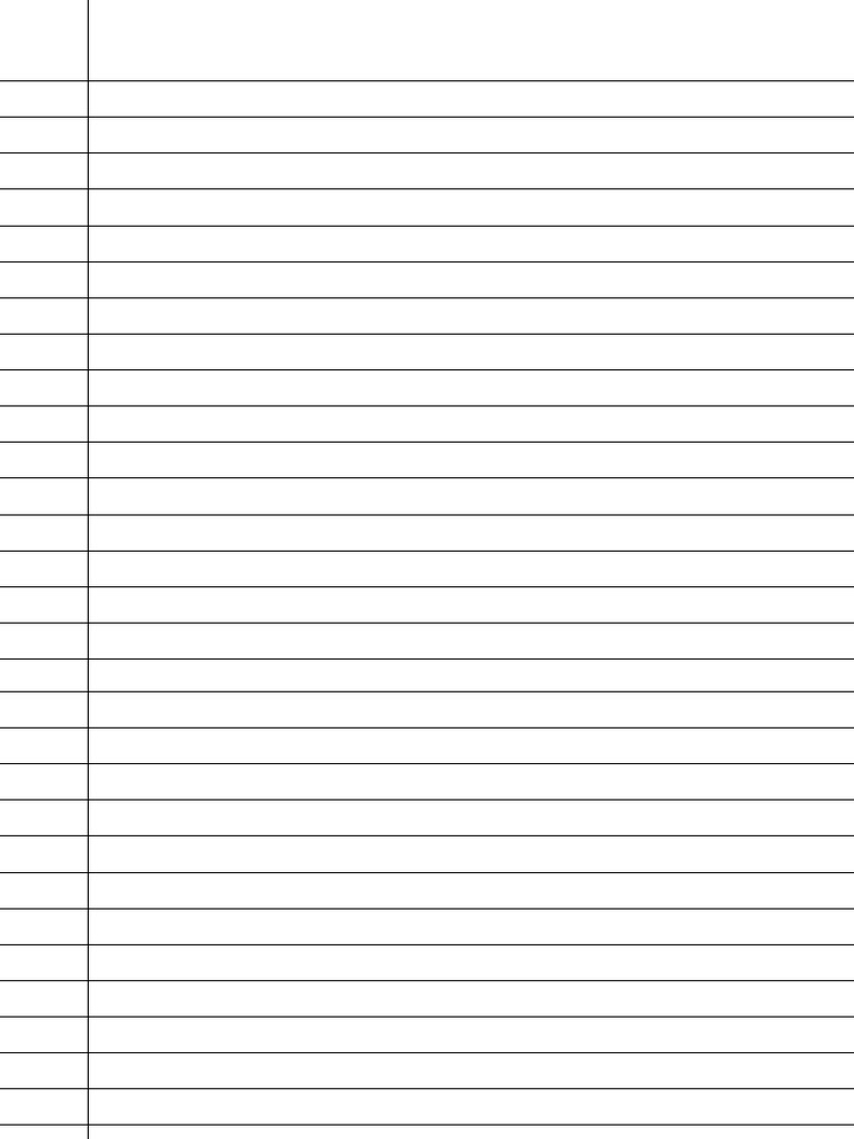 Black White Minimal Lined Note Sheet | PDF