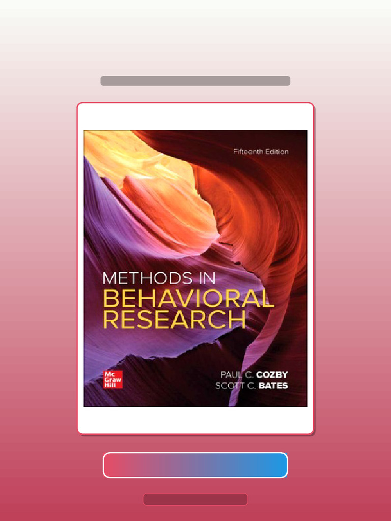 Test Bank For Methods in Behavioral Research 15th Edition Cozby HQ File ...