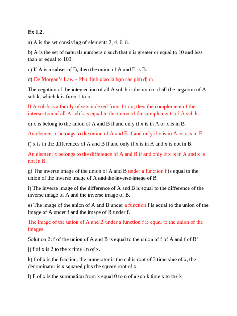 Sets and Functions | PDF | Set (Mathematics) | Mathematics