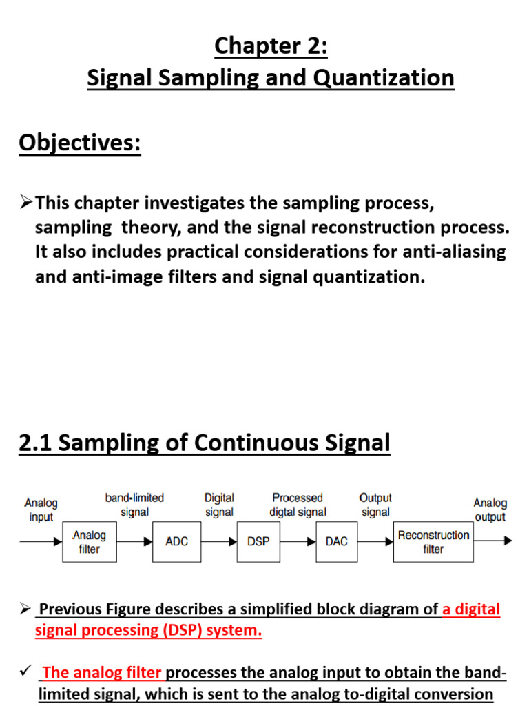 LEC 3,4 Chapter 2 DSP - 042410 | PDF | Analog To Digital Converter ...