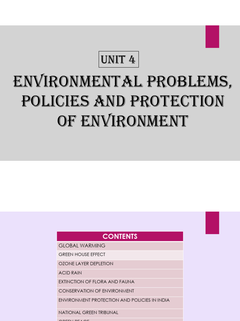 Key Environmental Issues and Policies | PDF | Greenhouse Effect ...