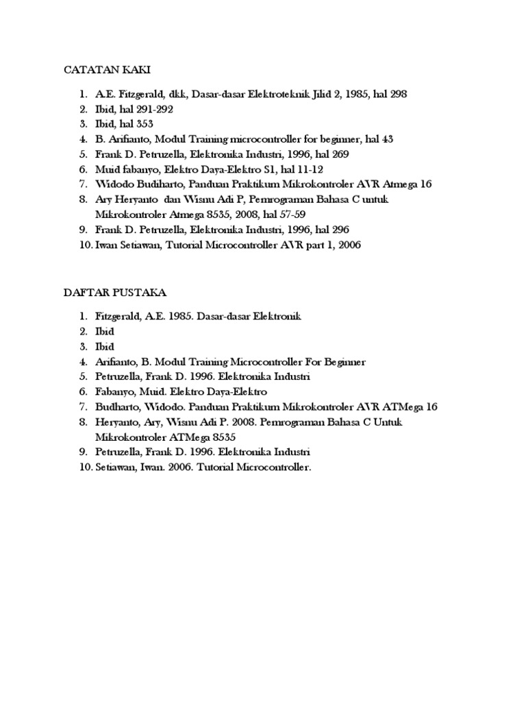 Merubah Catatan Kaki Menjadi Daftar Pustaka