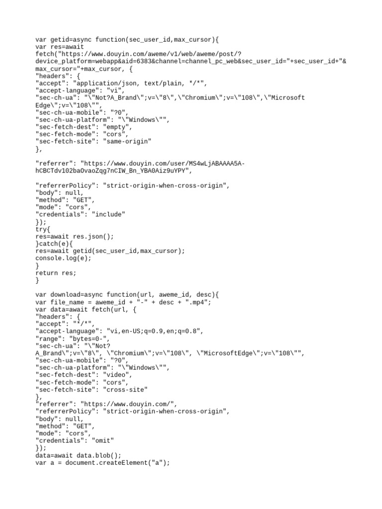 Douyin Video Download Script | PDF | Operating System Families | System ...