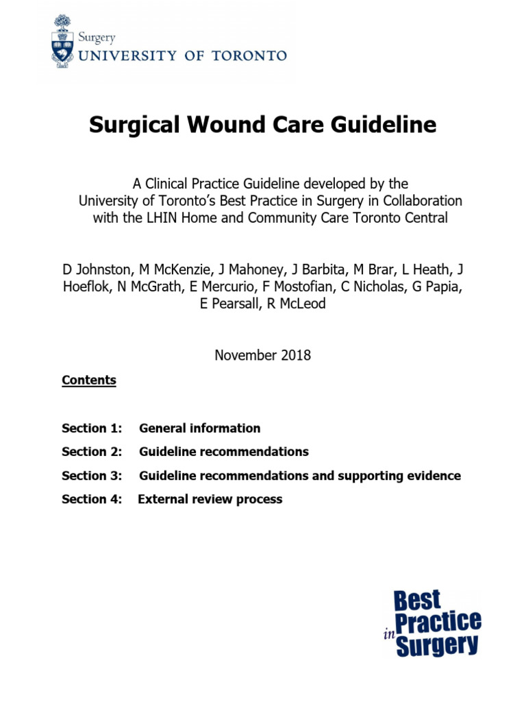 BPS Wound Care Guideline FINAL | PDF | Wound | Surgery