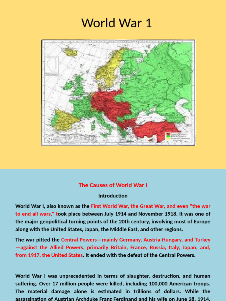 Causes of World War I Explained | PDF | German Empire | World War I
