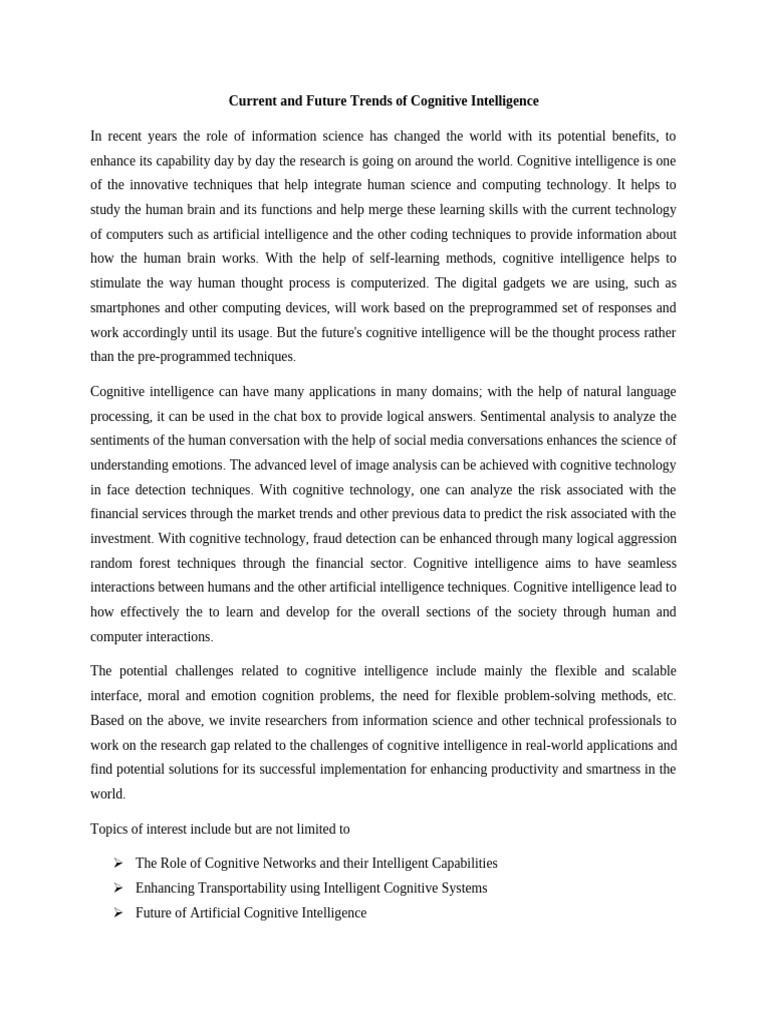 A221B5 - B1T22010652 - Current and Future Trends of Cognitive ...