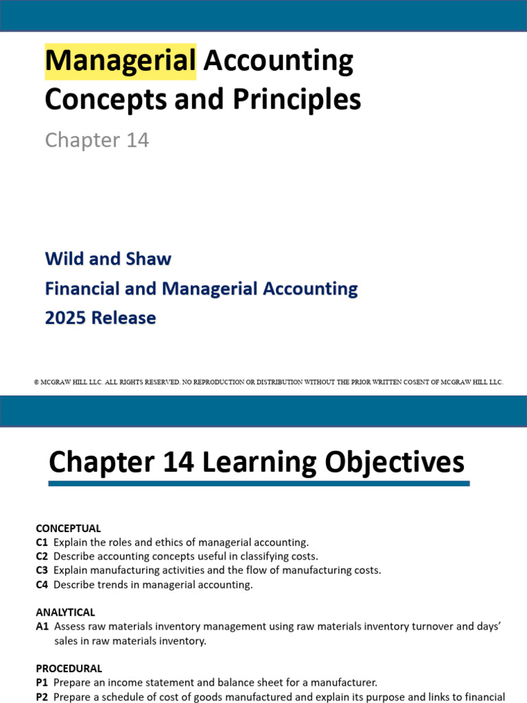 Managerial Accounting Concepts Overview | PDF | Lean Manufacturing ...