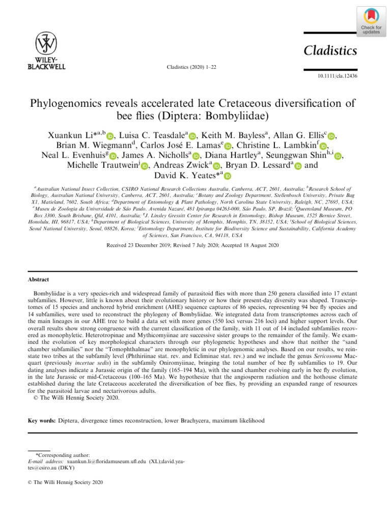 Phylogenomics Reveals Accelerated Late Cretaceous Diversification of ...