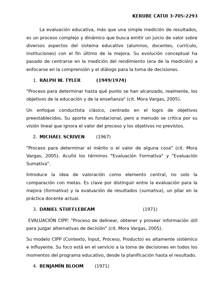 Evolución de la Evaluación Educativa | PDF | Evaluación | Enseñando