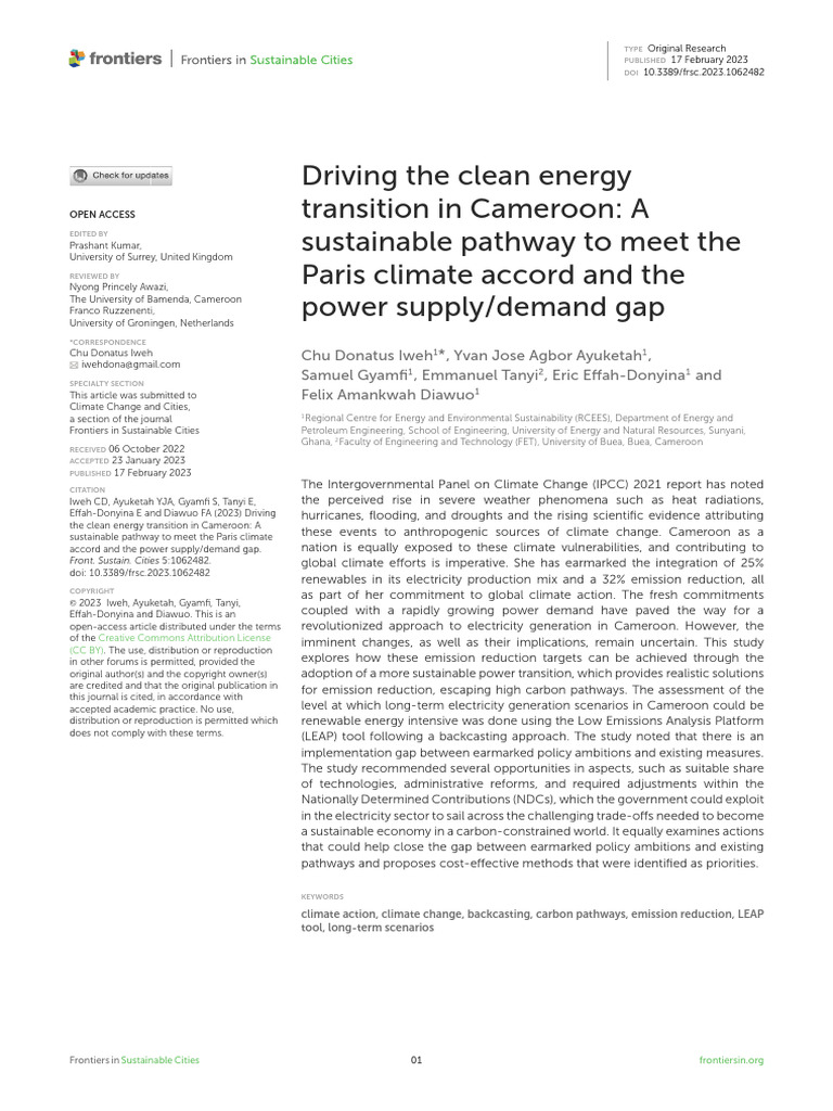 FRSC 05 1062482 | PDF | Renewable Energy | Climate Change Mitigation