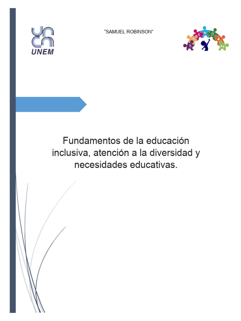 Educación Inclusiva y Diversidad Educativa | PDF | Inclusión (Educación ...