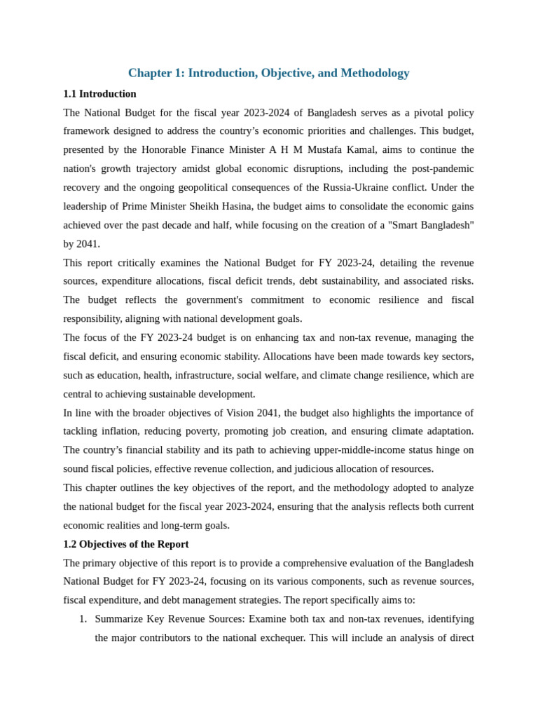 Bangladesh National Budget FY 2023-24 Analysis | PDF | Government ...
