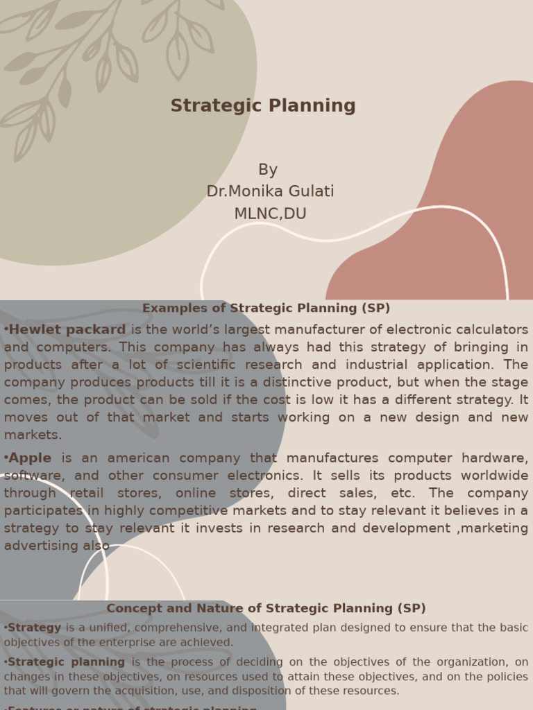 16.strategic Planning 1 25-26 | PDF | Strategic Planning | Economies