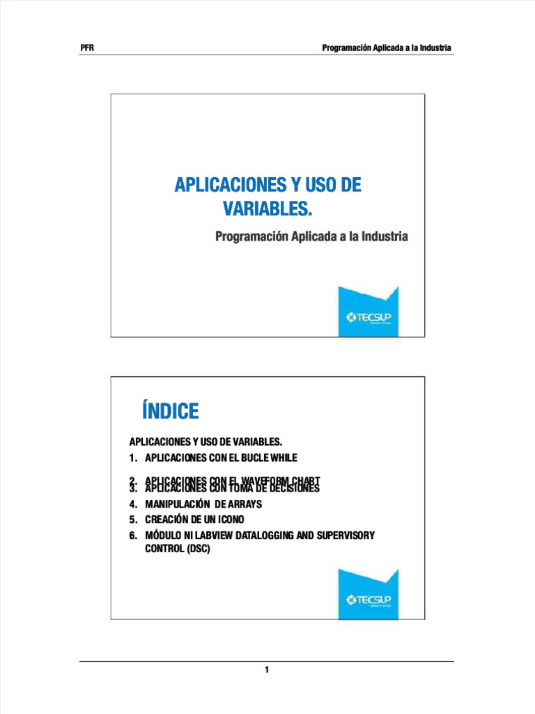 Uso de Variables en Programación Industrial | PDF | Ciencias de la ...