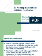 Topik 1 - Falsafah, Konsep Dan Definisi Pendidikan Kesihatan