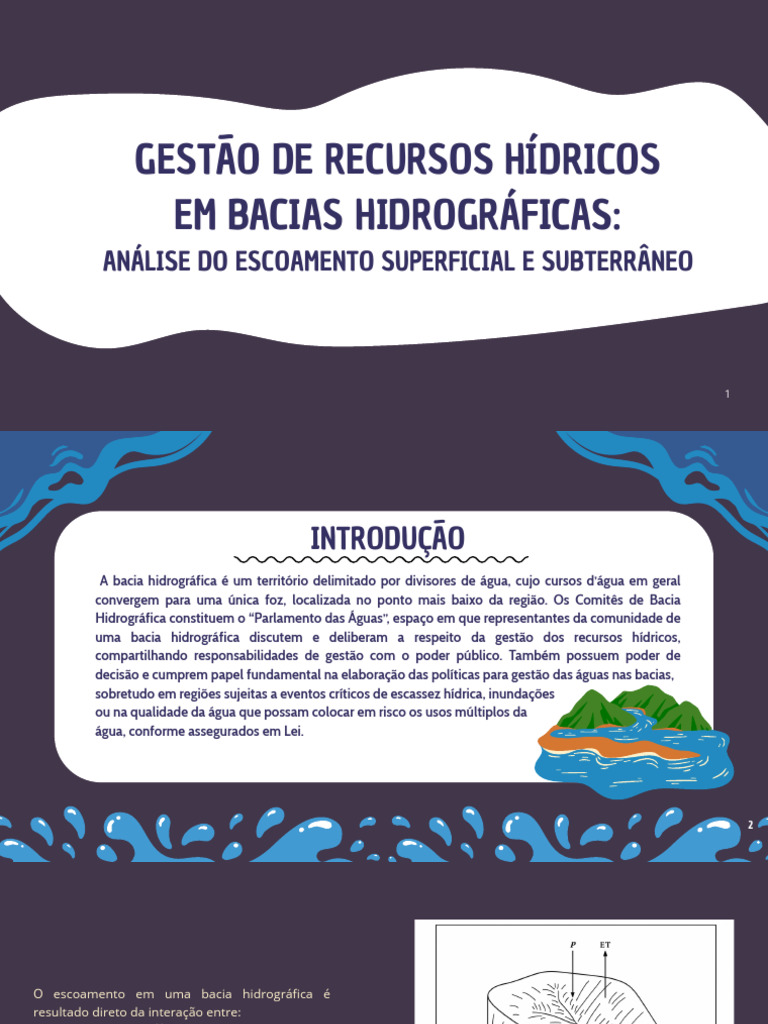 Gestão de Recursos Hidricos | PDF | Bacia hidrográfica | Geografia Física