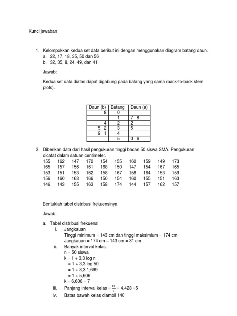 Contoh Soal Simpangan Baku Data Kelompok Brainly Berbagai Contoh