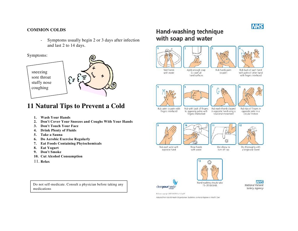 Cold Prevention Tips | PDF | Self-Improvement | Wellness