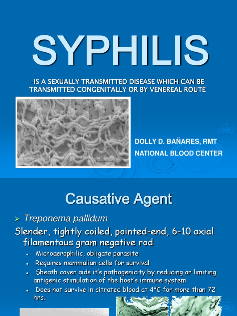 SYPHILIS Annual Tech Infection Public Health