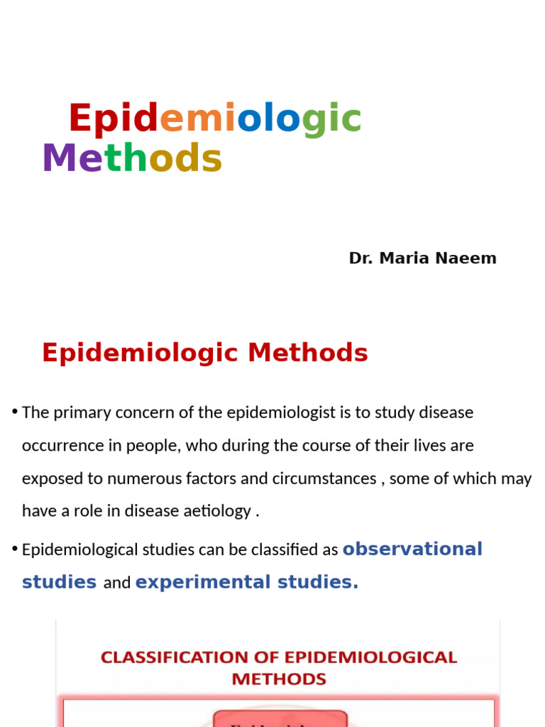 Epidemiology Methods | PDF