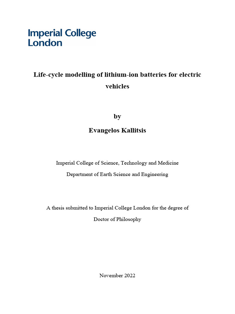 Lca Bty New1 | PDF | Life Cycle Assessment | Electric Vehicle