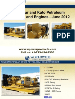 Caterpillar and Kato Petroleum Generators and Engines - June 2012