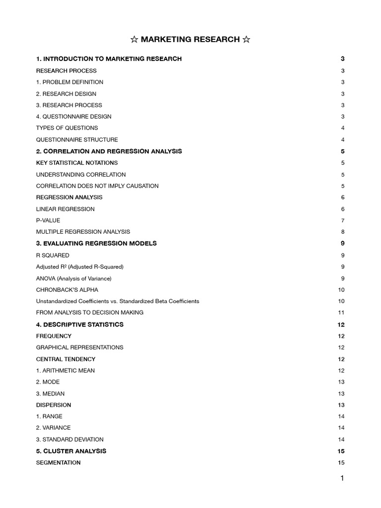 Marketing Research Process Overview | PDF | Coefficient Of ...
