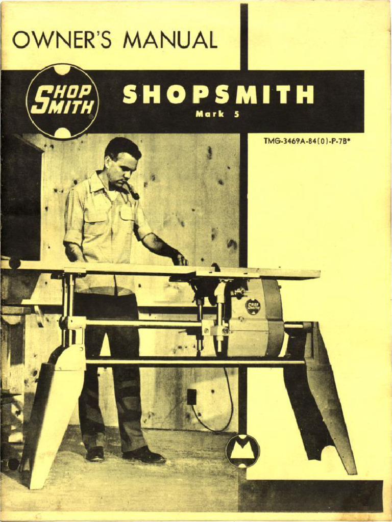 1955 Magna ShopSmith Owner's Manual MK-V | PDF