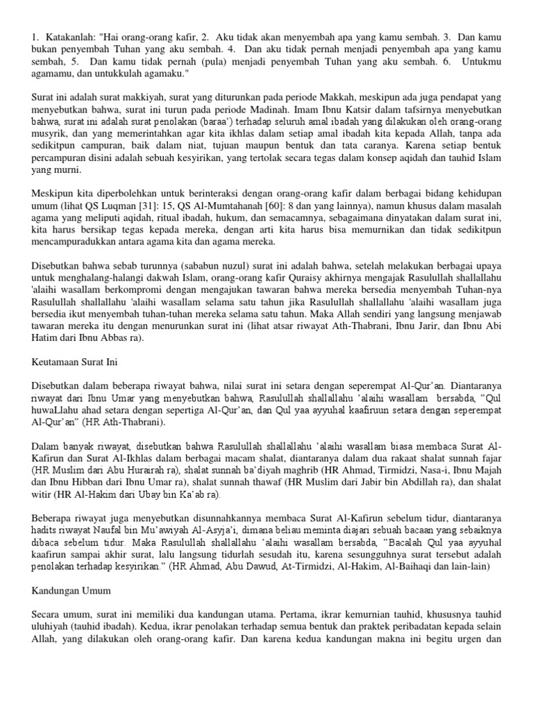 Al Kafirun Pdf