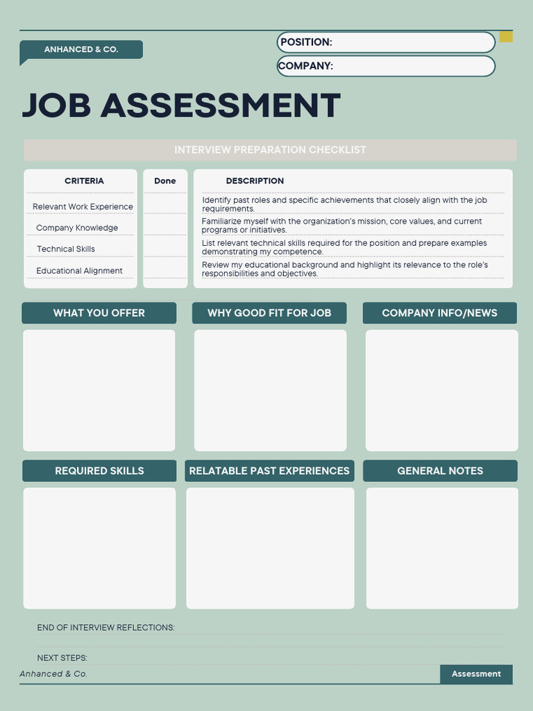 Jobassessment | PDF