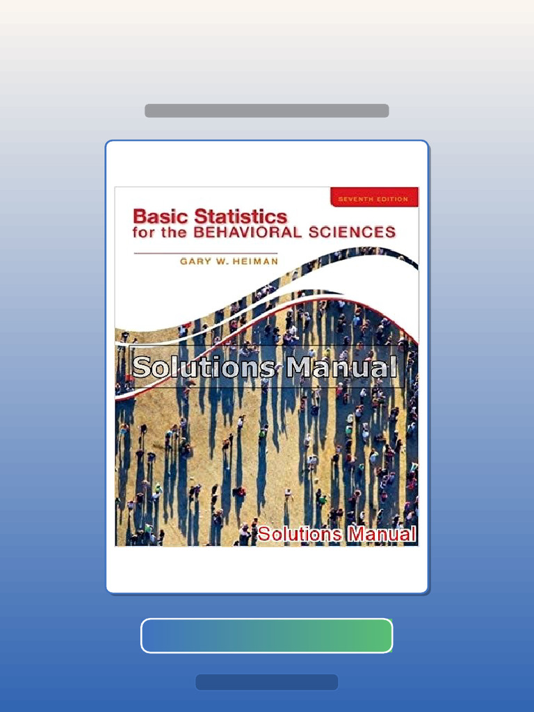Test Bank For Basic Statistics For The Behavioral Sciences 7th Edition ...