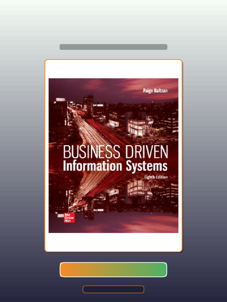 Test Bank for Business Driven Information Systems 8th Edition Baltzan ...