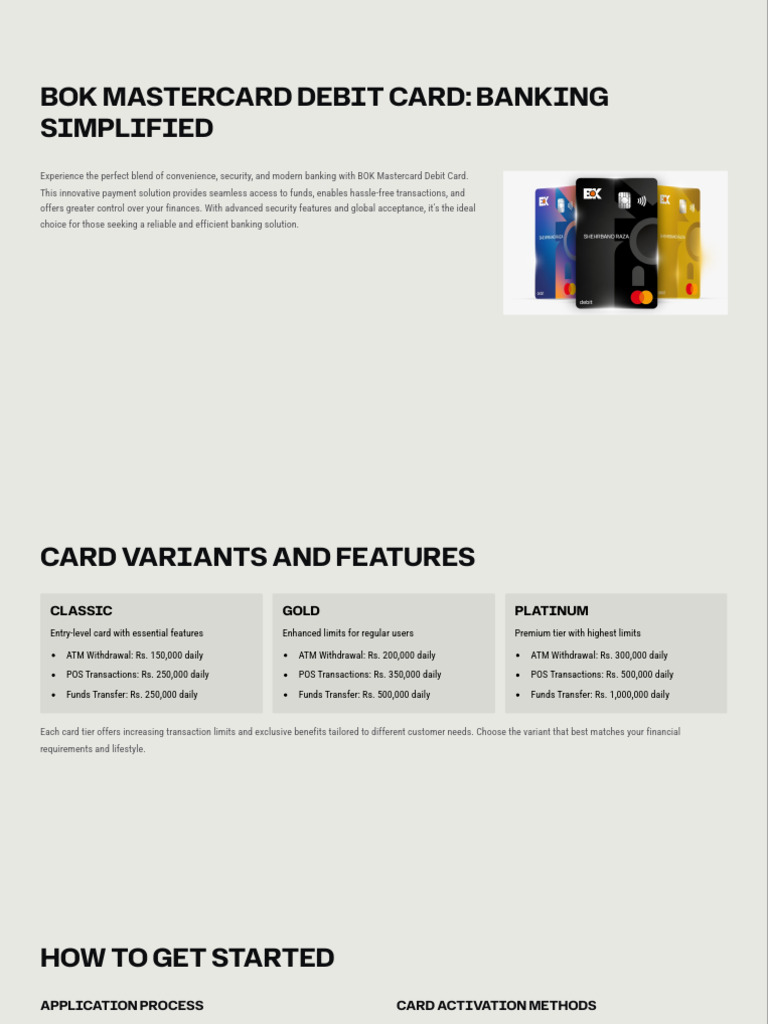 BOK Mastercard Debit Card Features & Benefits | PDF | Debit Card ...