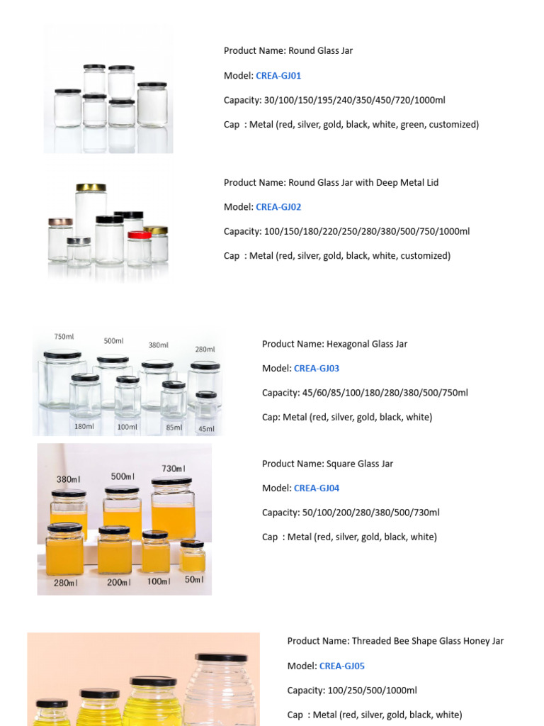 Creative Packaging Glass Products Sunny | PDF