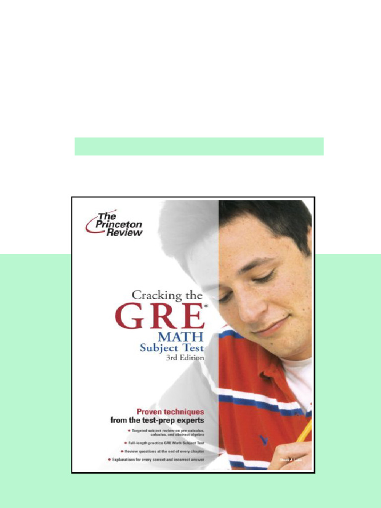 (Ebook) Cracking The GRE Math Test, 3rd Edition by Steven A. Leduc ISBN ...