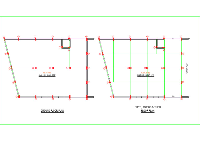 24116-00-R0 Column Location & Beam Grid | PDF