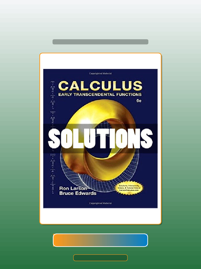 Test Bank of Calculus Early Transcendentals 6 Ed Edwards eBook and ...