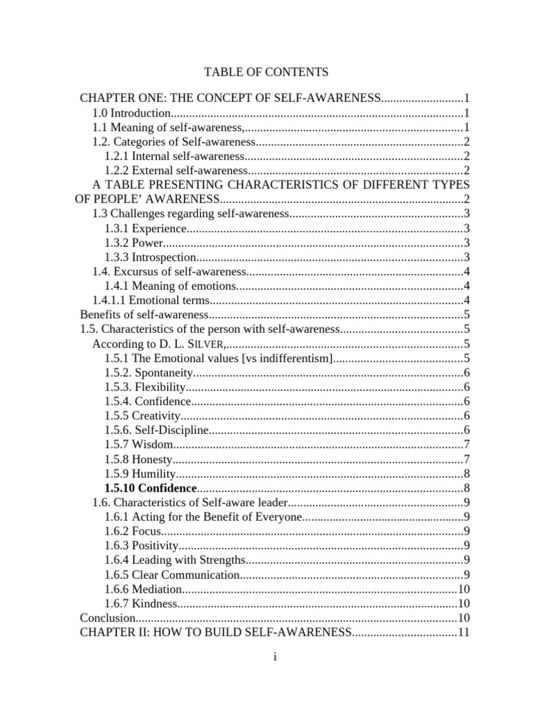 Benefits of Self | PDF | Self Awareness | Emotions