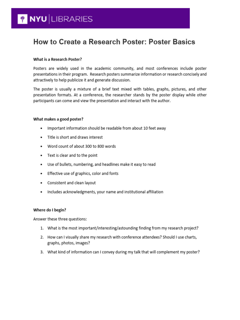 Create an Effective Research Poster | PDF