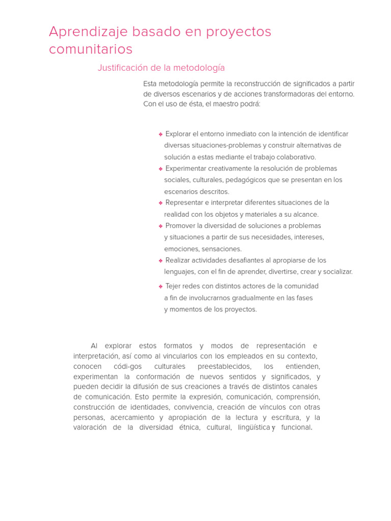 Aprendizaje Basado en Proyectos Comunitarios | PDF | Aprendizaje ...