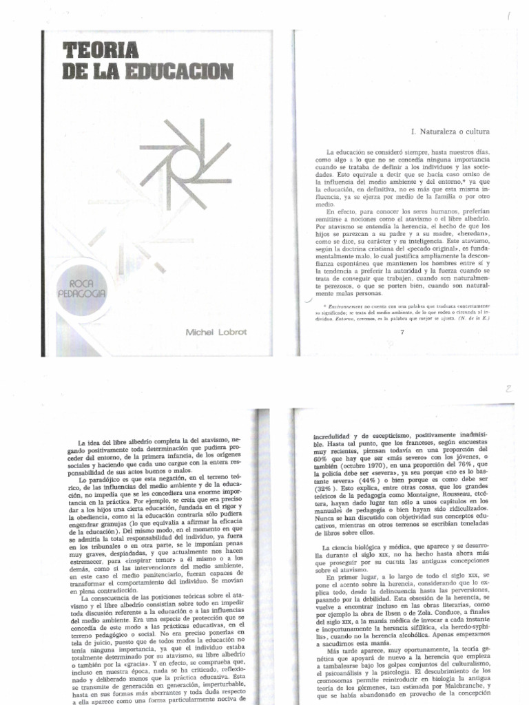 Teoria de La Educacion | PDF