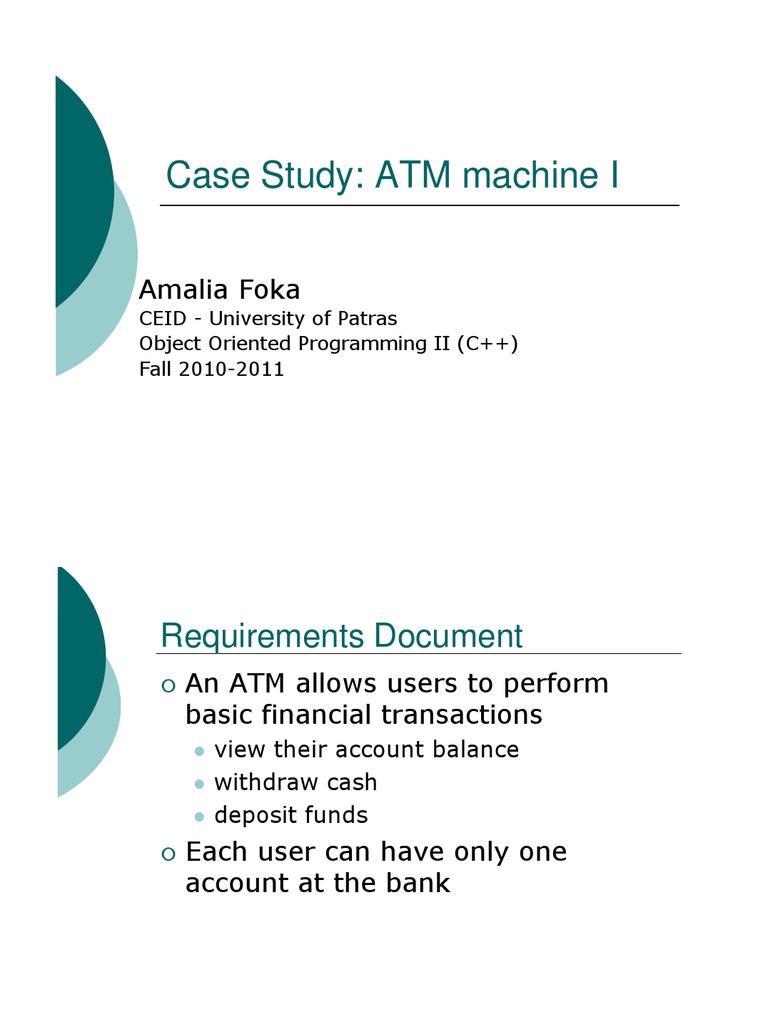 ATM System Class Diagram Overview | PDF