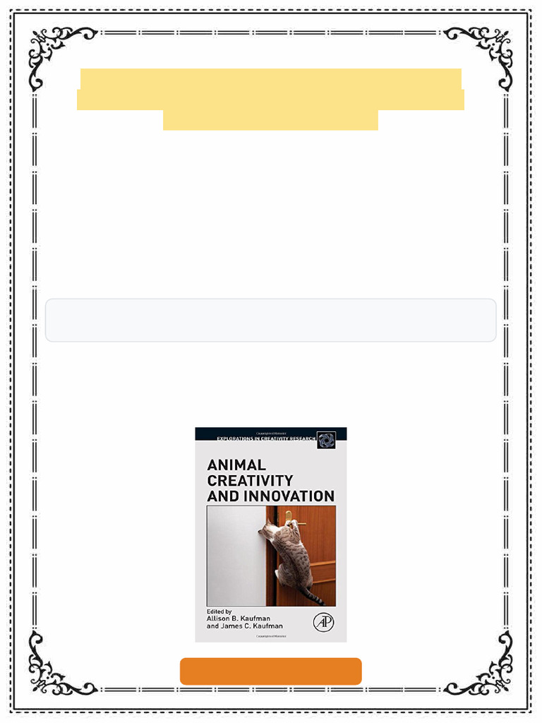 Animal Creativity and Innovation 1st Edition Allison B. Kaufman ebook ...